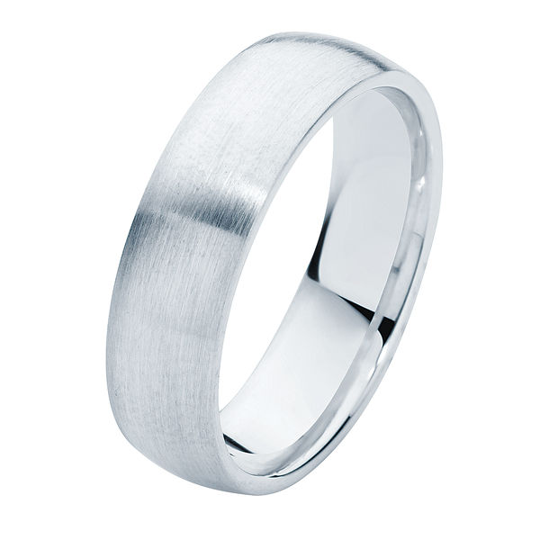 Mens Plain Platinum Wedding Ring | Classical Mens Matte