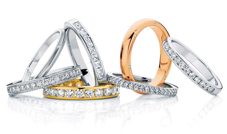 LV Diamonds 4mm Wedding Band, Pink Gold - Categories
