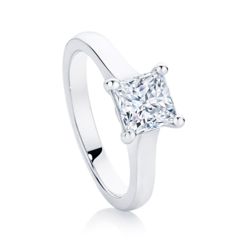 Modern Princess Cut Diamond Engagement Ring | Faith