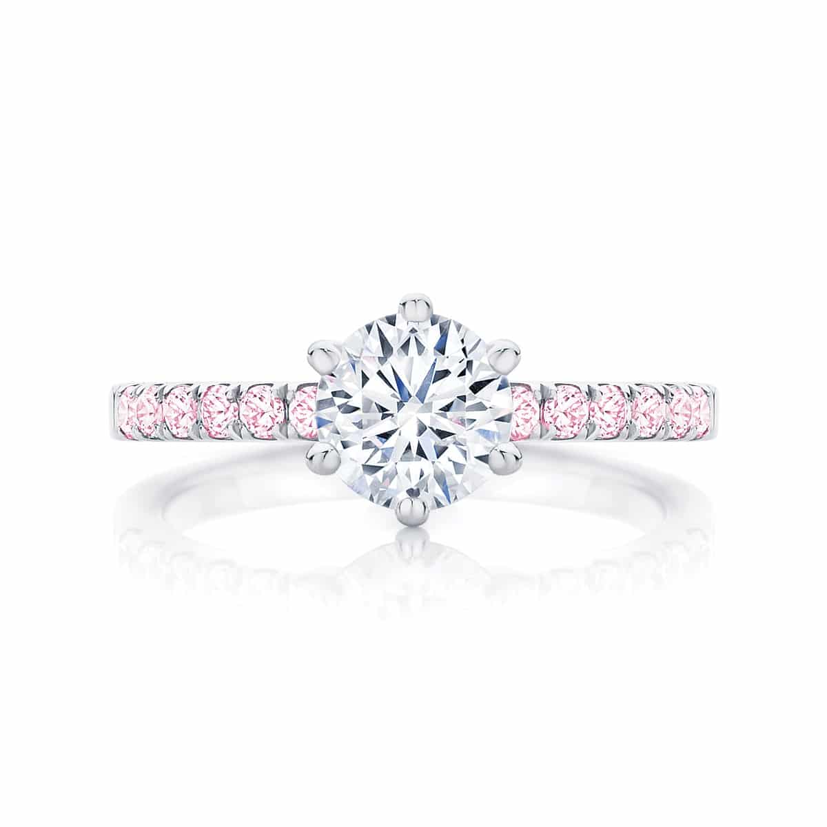 1.51ct GIA Faint Pink Pear Diamond Ring – Rare Colors