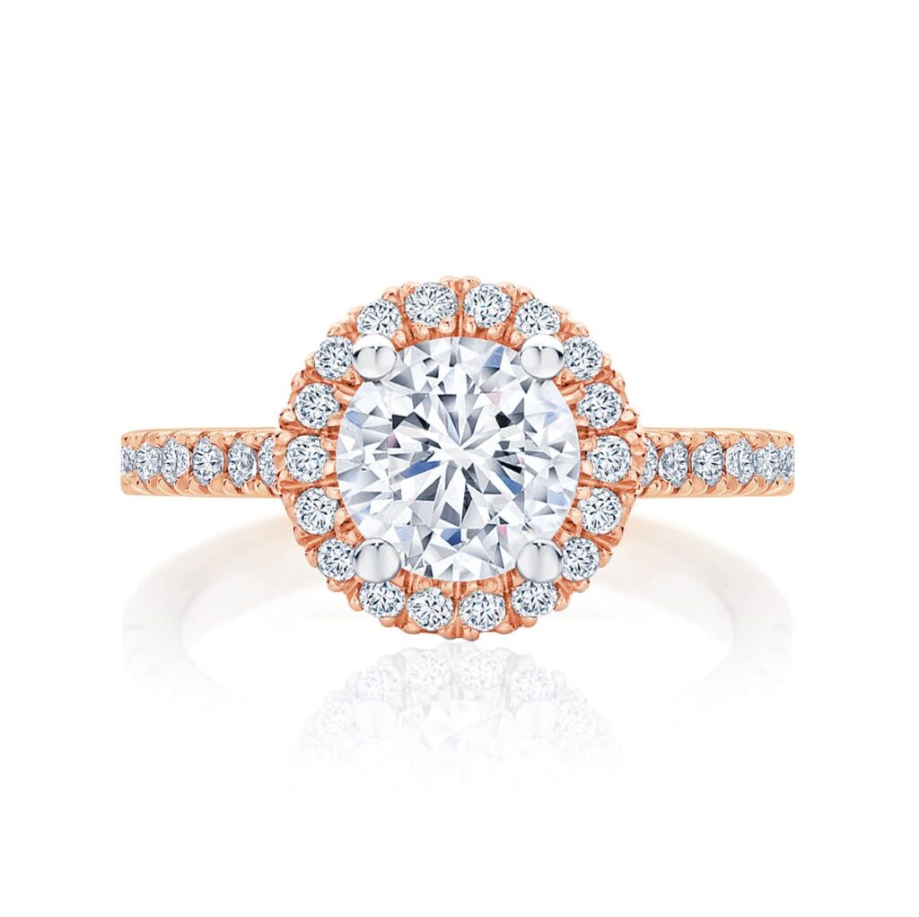 Round Diamond Halo Engagement Ring | Rosetta (Brilliant)