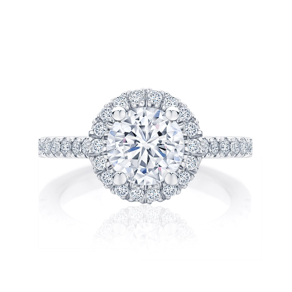 0.44 Carat Tcw, Oval Diamond Halo Engagement ring – True Love Jewelry