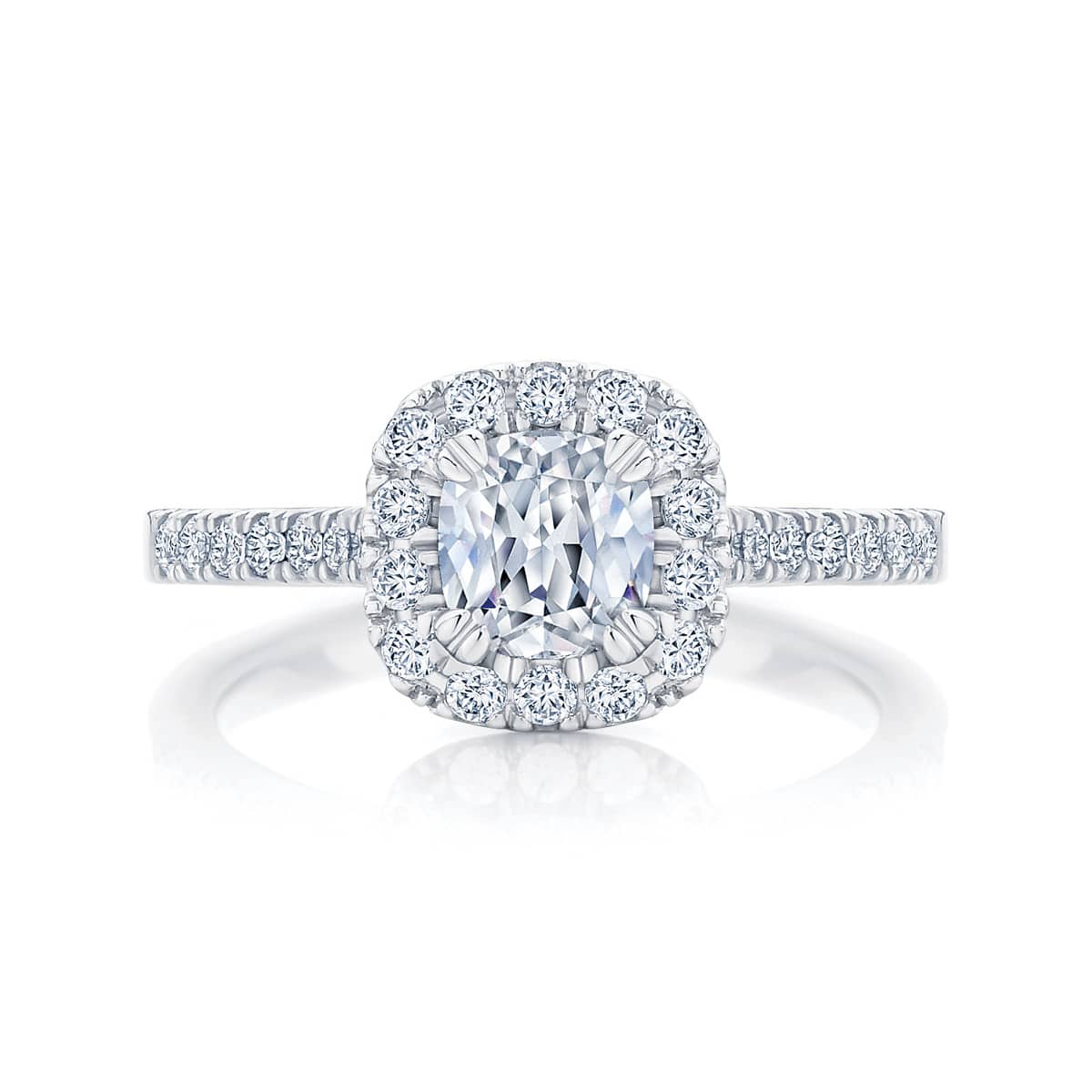Klos Diamond Center - Oooo...simple yet elegant describes this cushion  shaped diamond engagement 💍 ring...1.31 center, elongated cushion diamond  with custom made side diamonds, 1.68 total weight in diamonds...call  256-837-4700 to set