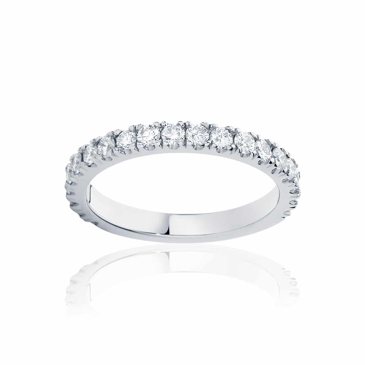 Stainless Steel 1.39 Ct Round Cut AAA Cz Wedding Band Ring Set Women's Size  5-10 - MarimorJewelry.com