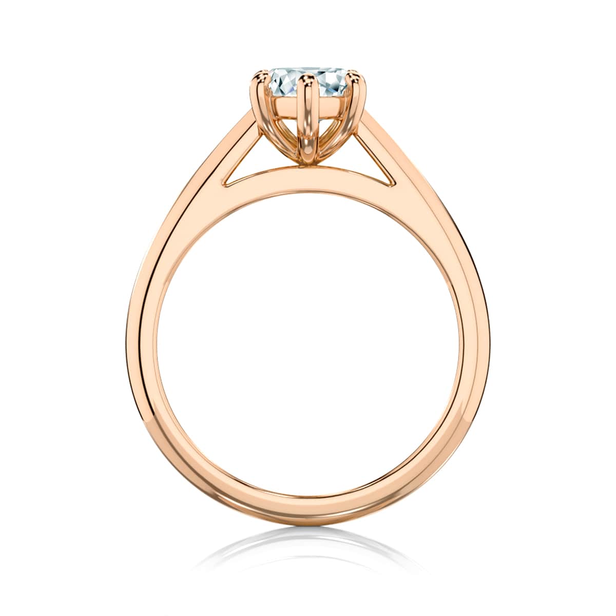 Marchesa Solitaire Marquise Diamond Engagement Ring in Rose Gold
