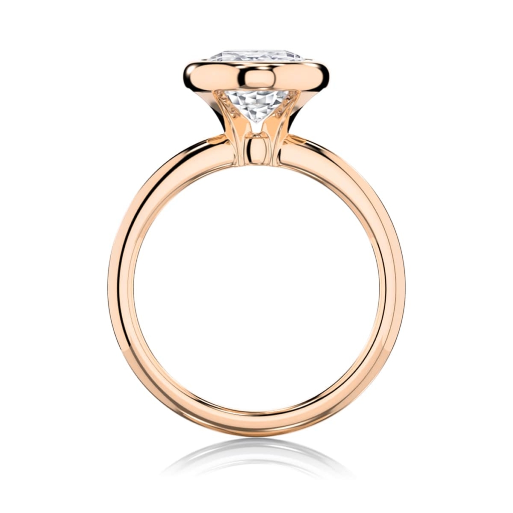 Milan Oval Diamond Solitaire Rose Gold Engagement Ring