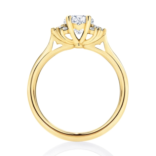 Nouvelle Lune (Diamond) Oval Diamond Engagement Ring in Yellow Gold