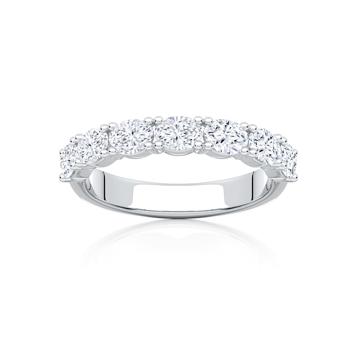 Parabola Oval Lab Grown Diamond Wedding Ring in Platinum