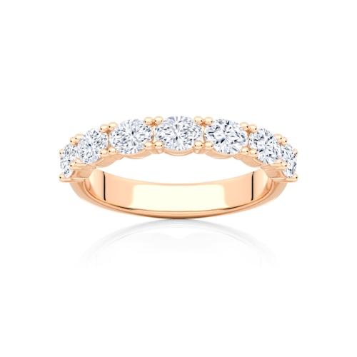 Parabola Oval Lab Grown Diamond Eternity Ring in Rose Gold