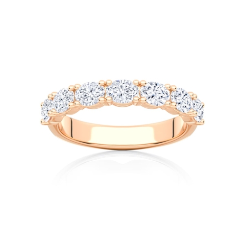 Parabola Oval Lab Grown Diamond Wedding Ring in Rose Gold