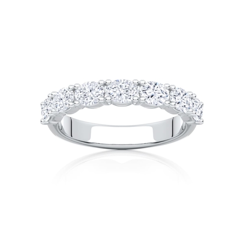 Parabola Oval Lab Grown Diamond Eternity Ring in White Gold