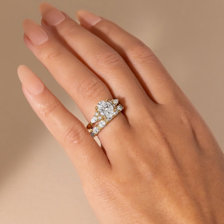 Oval diamond engagement ring trends