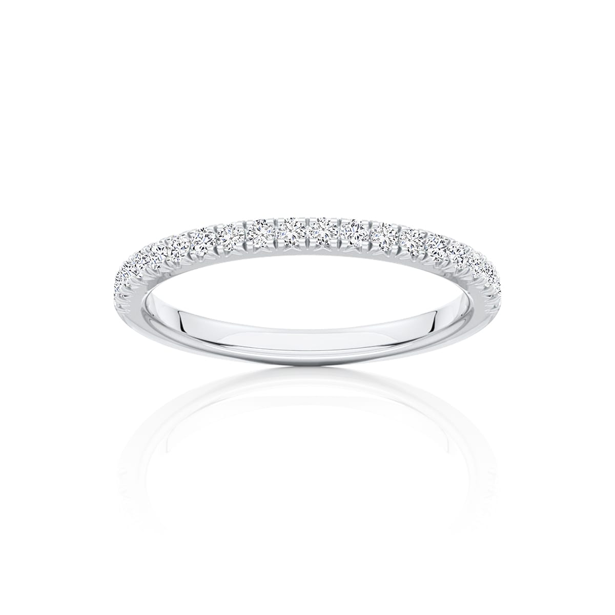 Diamond Classic Wedding Ring in White Gold | Chantille