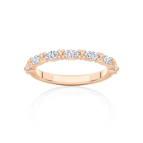 Diamond Classic Wedding Ring in Rose Gold | Daisy Chain