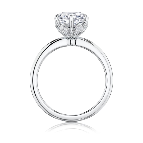 Round Diamond Solitaire Engagement Ring in Platinum | Hera