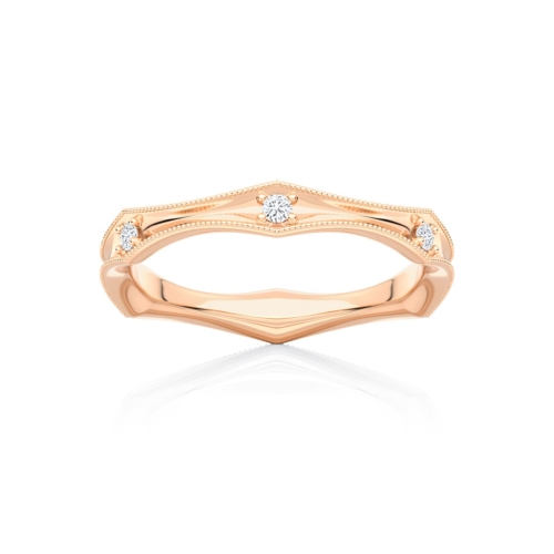 Diamond Classic Wedding Ring in Rose Gold | Mariel