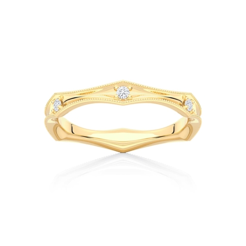 Diamond Classic Wedding Ring in Yellow Gold | Mariel