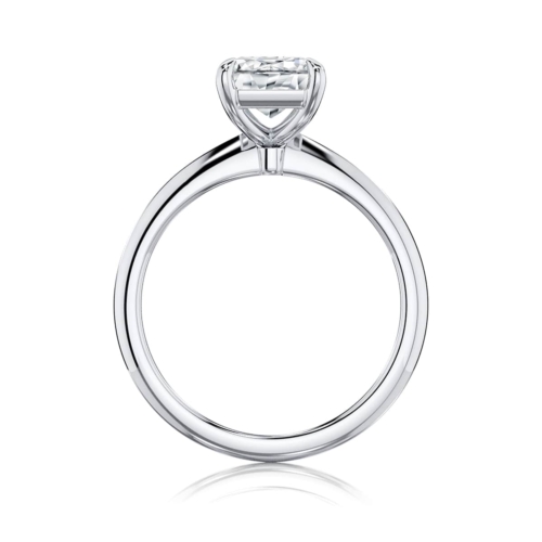 Radiant Diamond Solitaire Engagement Ring in Platinum | Thera