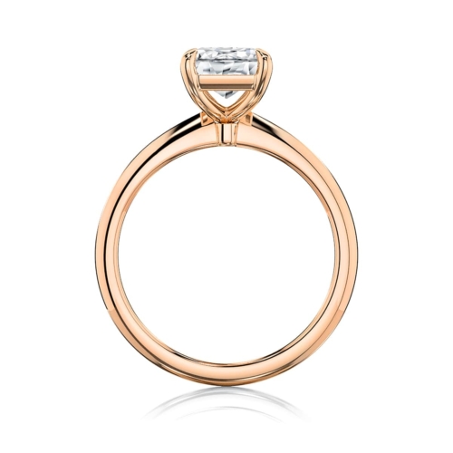 Radiant Diamond Solitaire Engagement Ring in Rose Gold | Thera