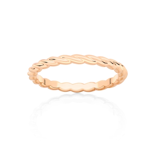 Twisted Wire Wedding Ring in Rose Gold | Torsade