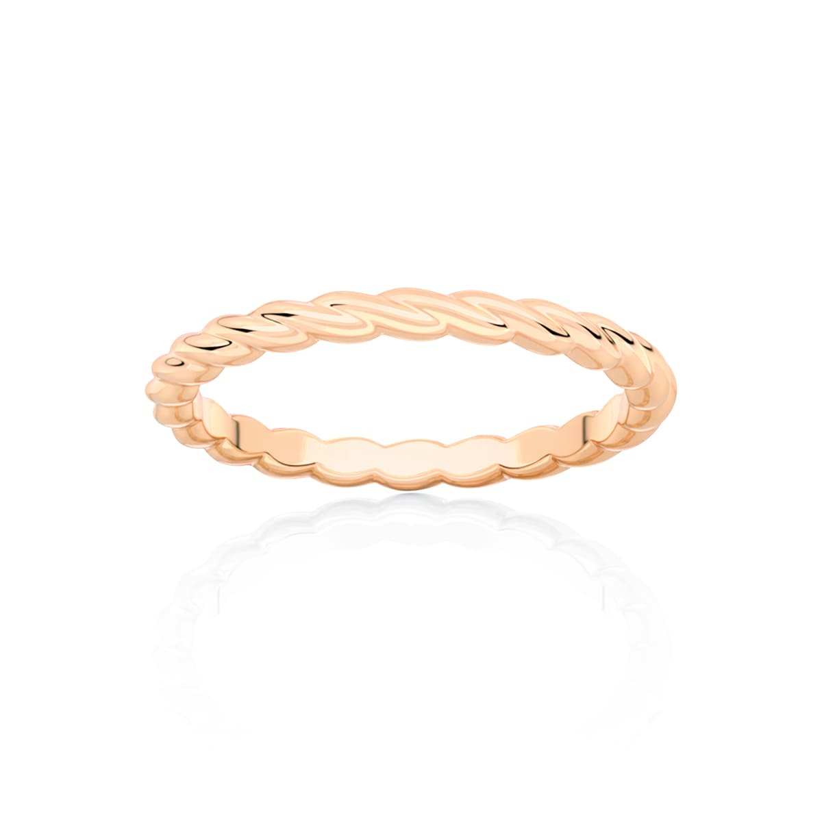 Twisted Wire Wedding Ring in Rose Gold | Torsade