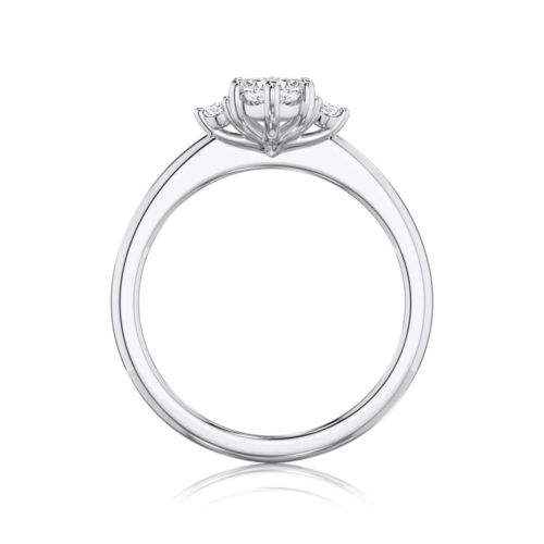 Marquise Diamond Three Stone Engagement Ring in Platinum | Trieste